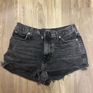 BDG denim black shorts
